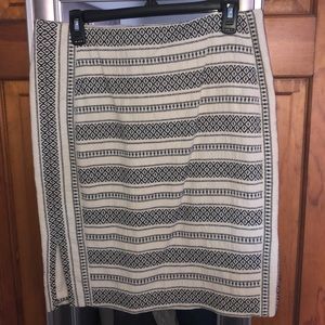 Black and White Patterned Skirt